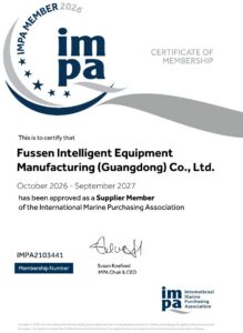 Fussen IMPA supplier member certificate